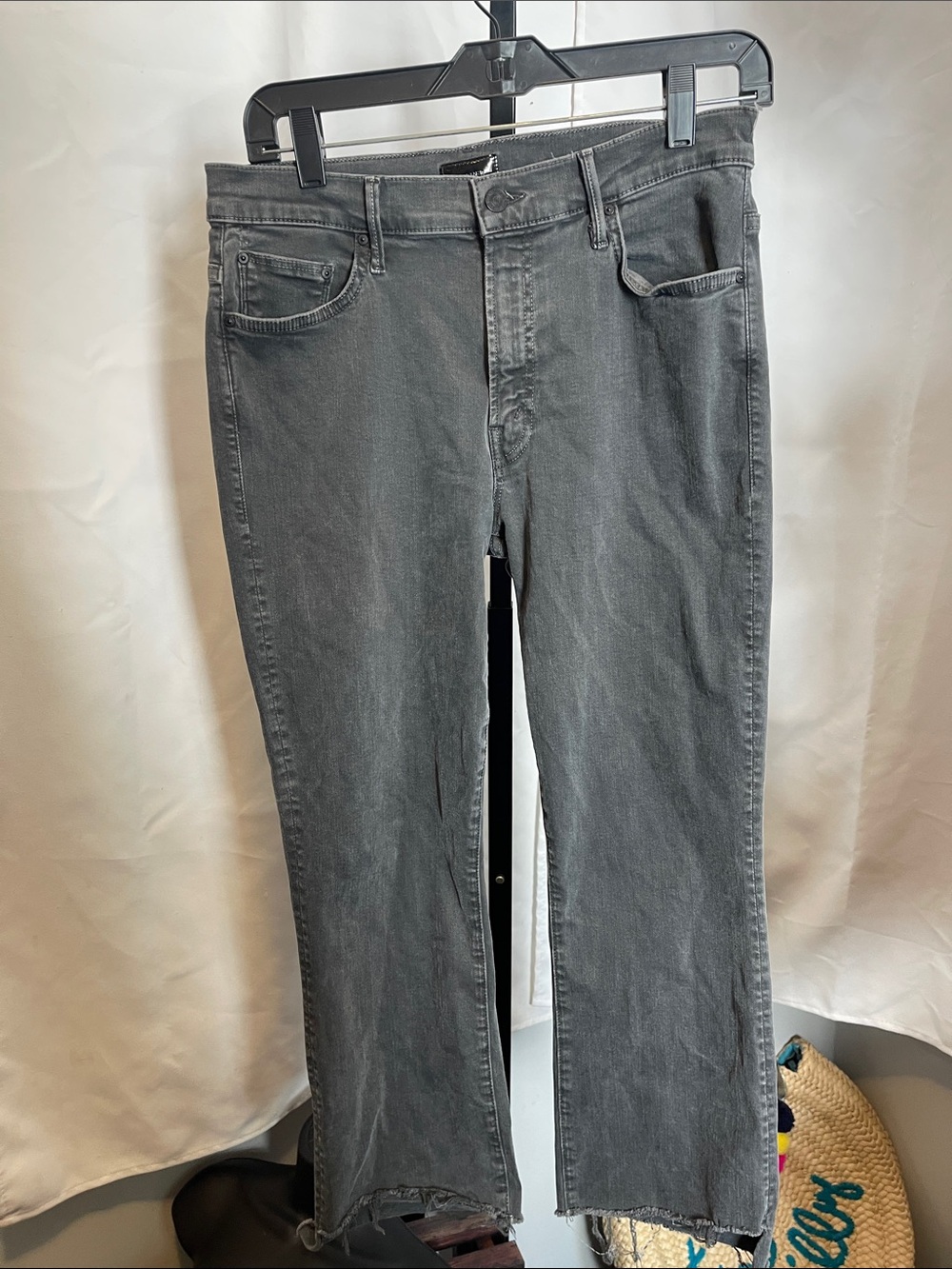 MOTHER Women's Gray Flare Jeans